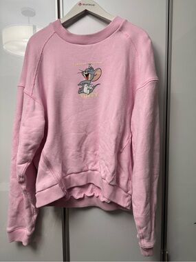 SMFK x Tom & Jerry Pink Sweatshirt 100% Cotton